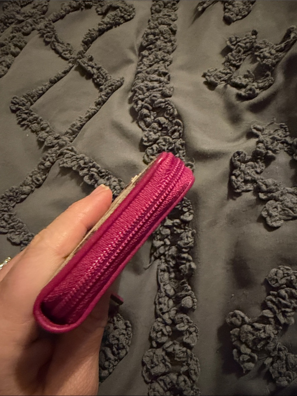 Gucci Beige Monogram Wallet with Pink Trim - Picture 7 of 11